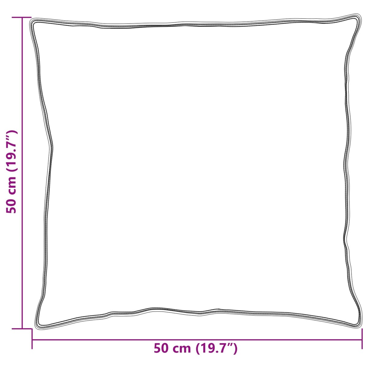 vidaXL Μαξιλάρι 2 τμχ. 50 x 50 cm Βαμβάκι Λευκό