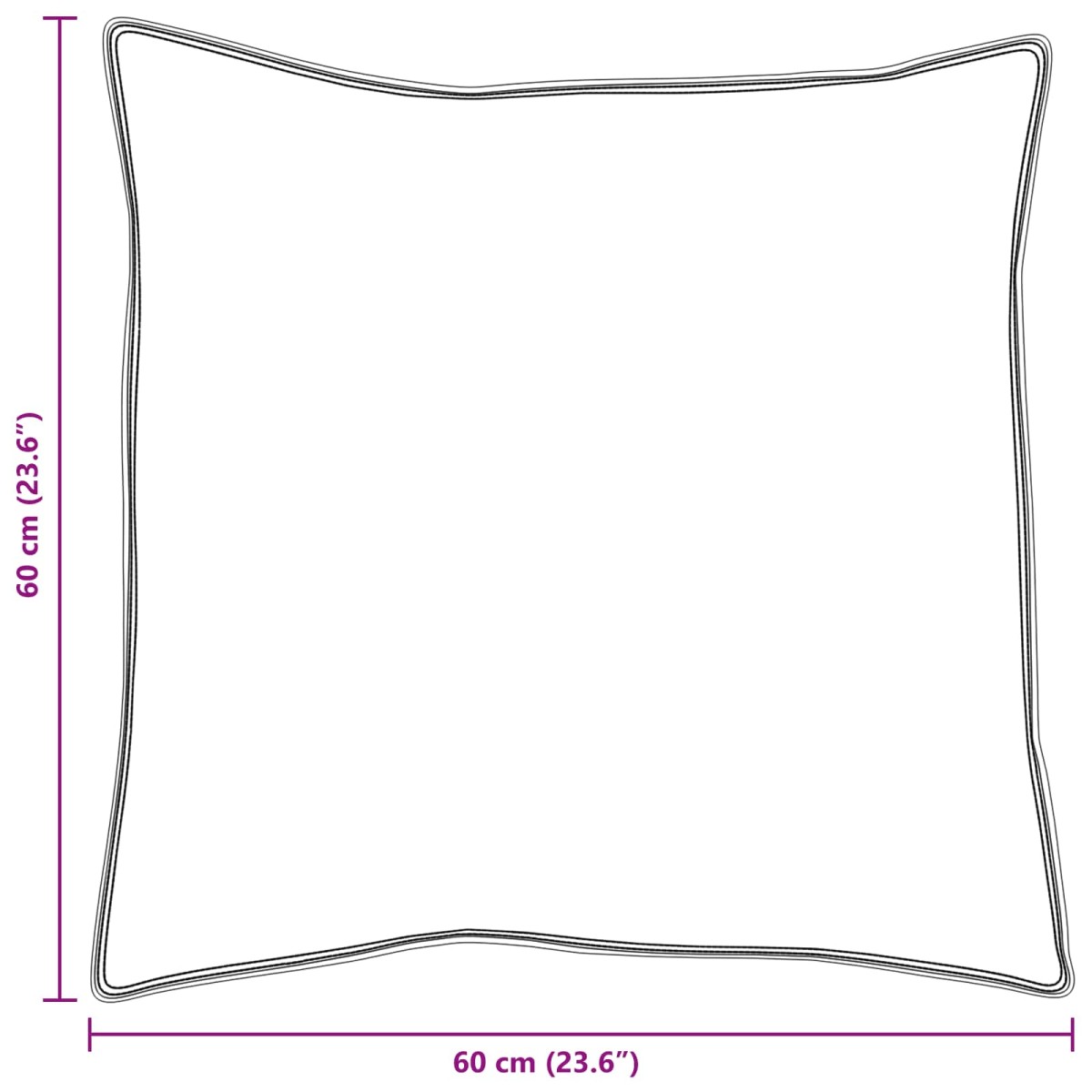 vidaXL Μαξιλάρι 2 τμχ. 60 x 60 cm Βαμβάκι Λευκό
