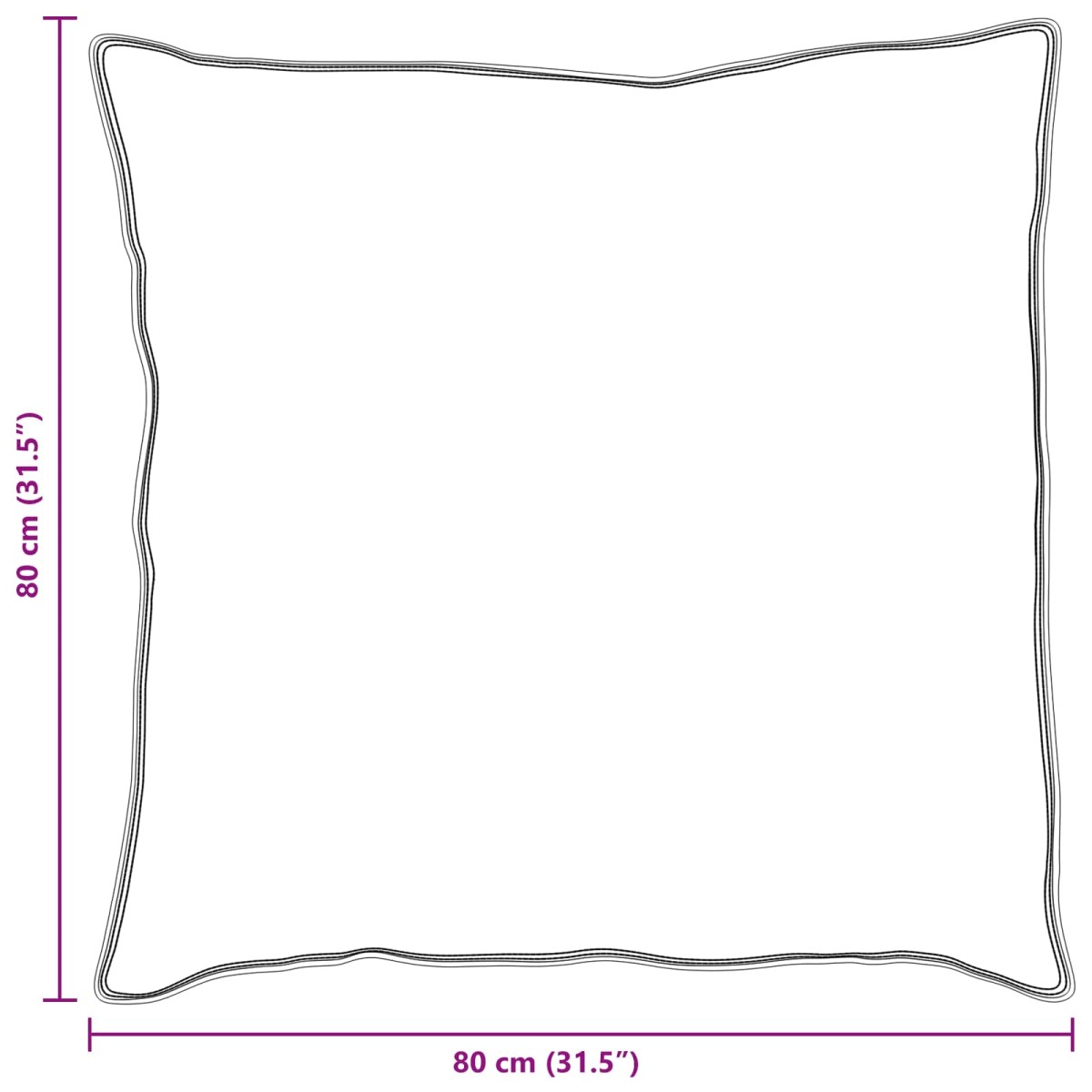 vidaXL Μαξιλάρι 2 τμχ. 80 x 80 cm Βαμβάκι Λευκό