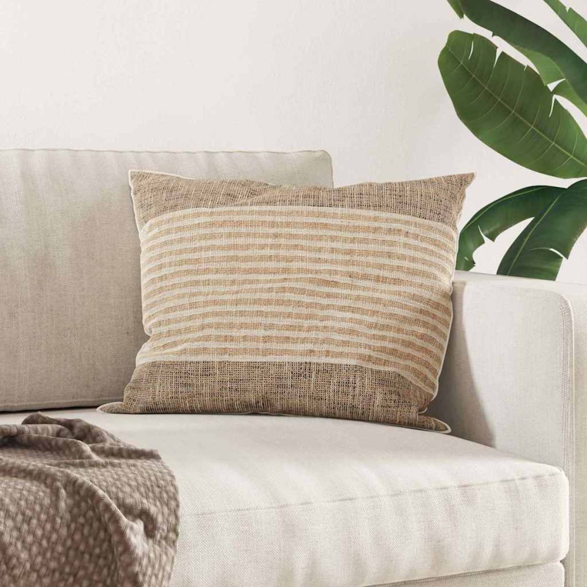 vidaXL Μαξιλάρι 2 τμχ. 75 x 50 x 20 εκ Βαμβάκι και Πολυεστέρας Λευκό