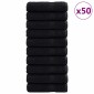 vidaXL Πετσέτα Επισκεπτών SOLUND 50 τμχ. Μαύρο 50 x 100 cm 550 gsm