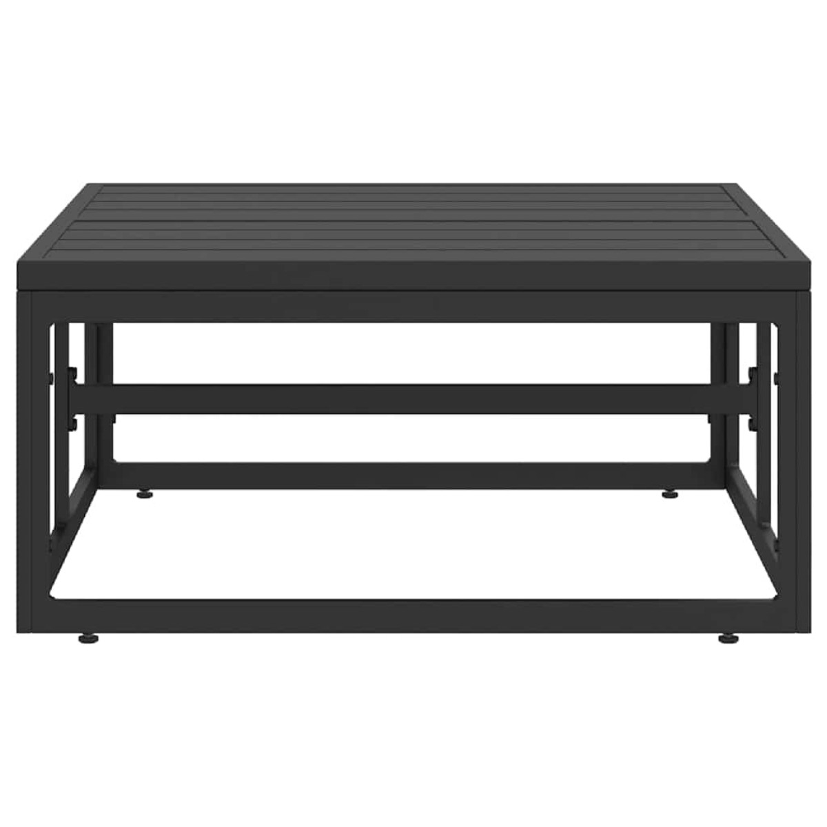 vidaXL Εξωτερικά Έπιπλα Μέταλλο Μαύρο 70 x 70 x 32 εκ