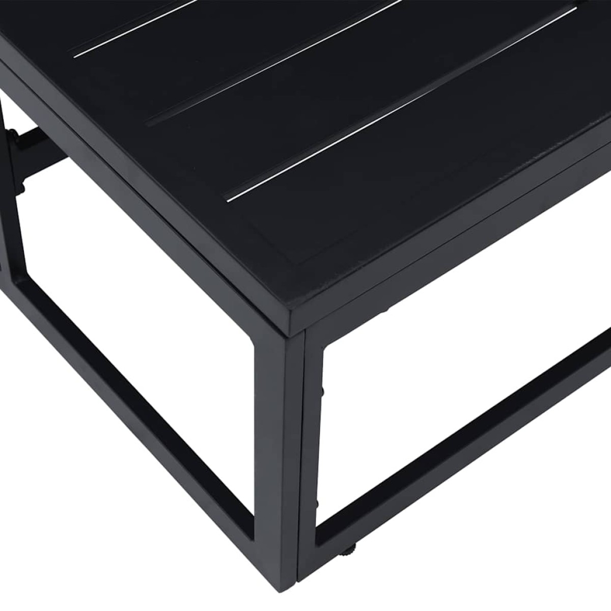 vidaXL Εξωτερικά Έπιπλα Μέταλλο Μαύρο 70 x 70 x 32 εκ