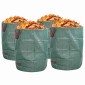 vidaXL Σακούλες Σκουπιδιών Κήπου 4 pcs 300 l Πράσινο Πολυπροπυλένιο