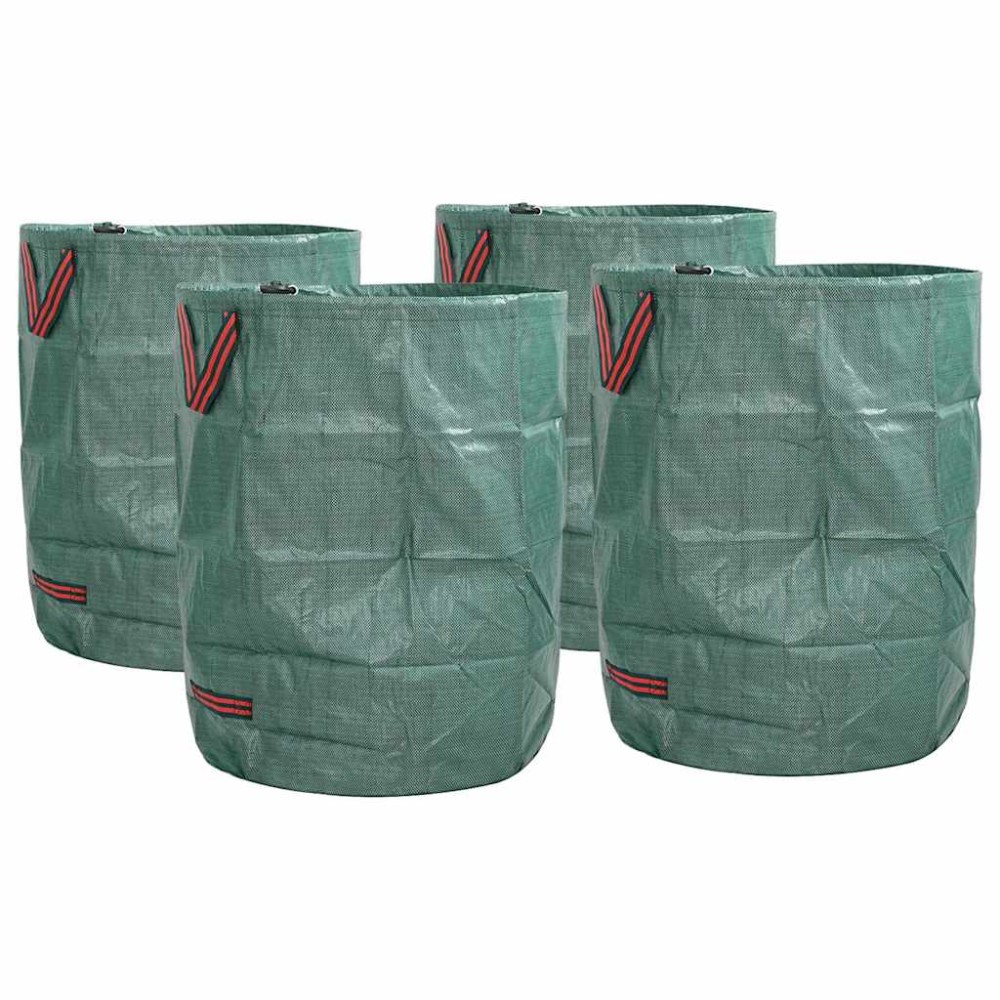 vidaXL Σακούλες Σκουπιδιών Κήπου 4 pcs 300 l Πράσινο Πολυπροπυλένιο
