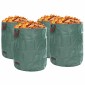 vidaXL Σακούλες Σκουπιδιών Κήπου 4 pcs 500 l Πράσινο Πολυπροπυλένιο