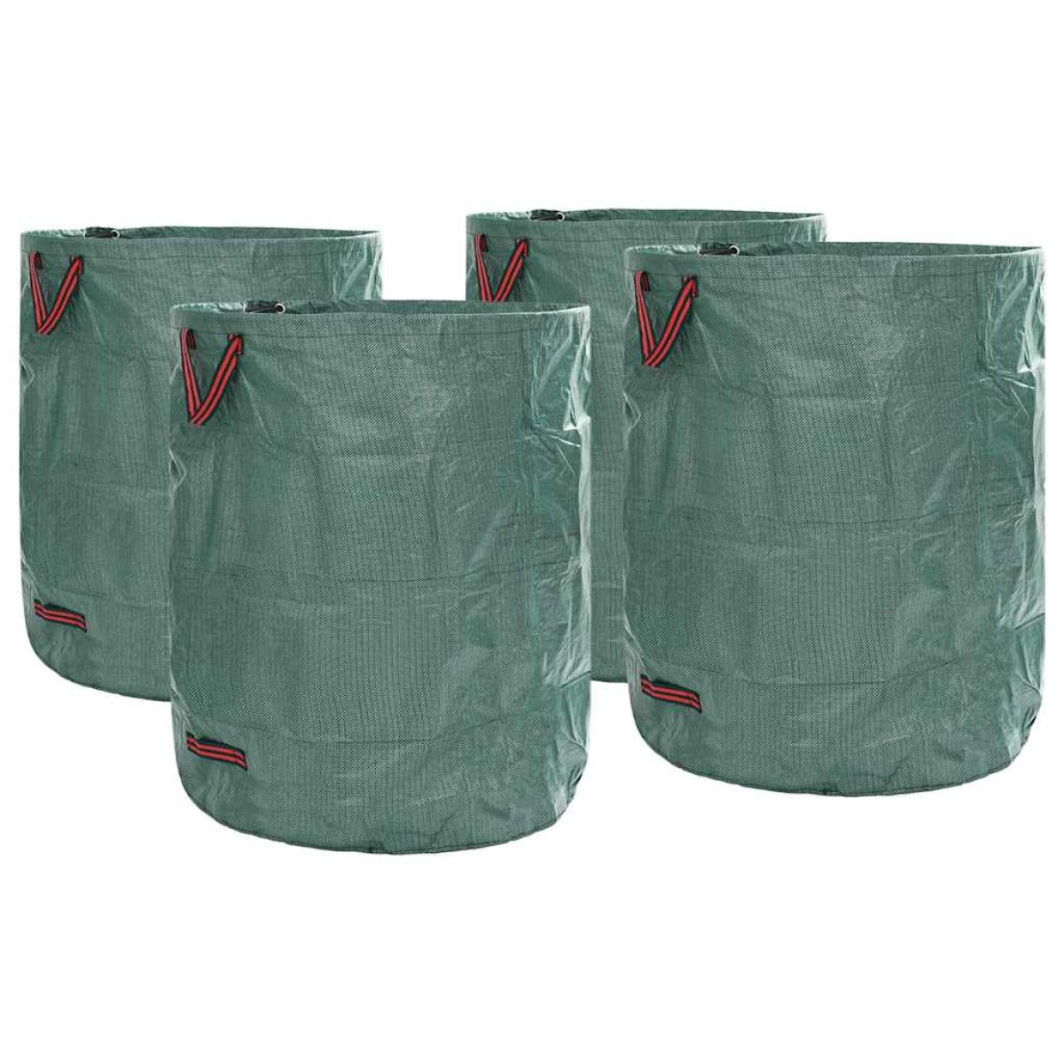 vidaXL Σακούλες Σκουπιδιών Κήπου 4 pcs 500 l Πράσινο Πολυπροπυλένιο