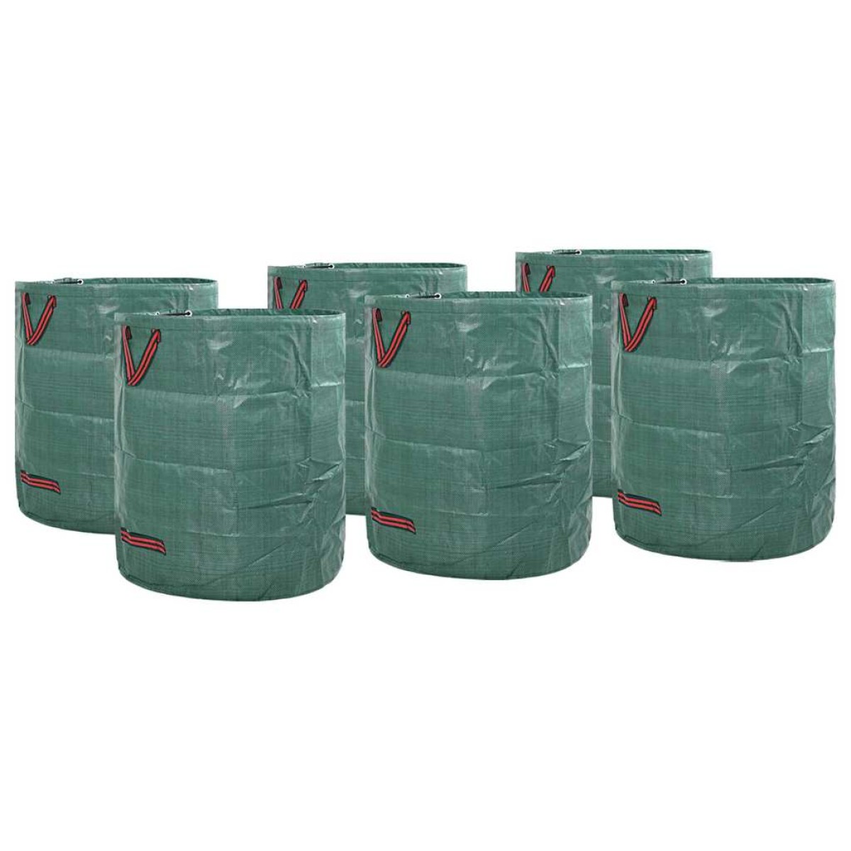 vidaXL Σακούλες Σκουπιδιών Κήπου 12 pcs 120 l Πράσινο Πολυπροπυλένιο