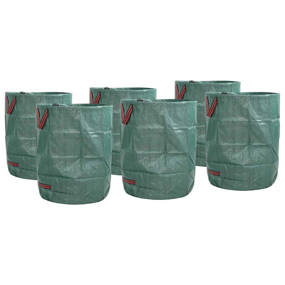 vidaXL Σακούλες Σκουπιδιών Κήπου 12 pcs 300 l Πράσινο Πολυπροπυλένιο