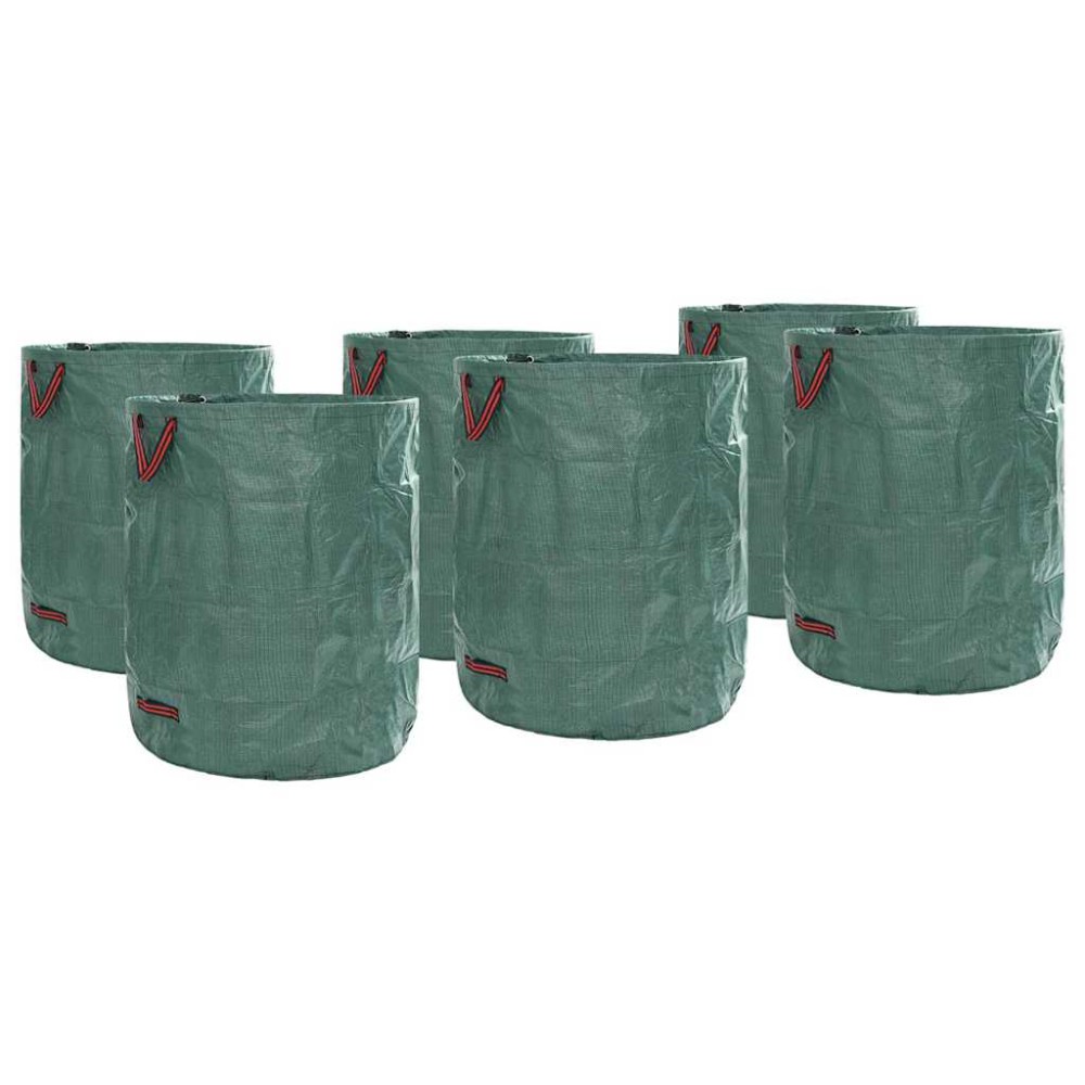 vidaXL Σακούλες Σκουπιδιών Κήπου 12 pcs 500 l Πράσινο Πολυπροπυλένιο