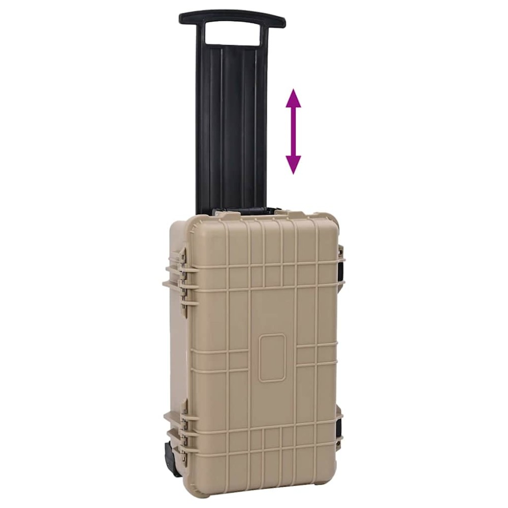 vidaXL Σκληρή βαλίτσα Άμμος 56 x 35 x 23 cm Πολυπροπυλένιο και ABS