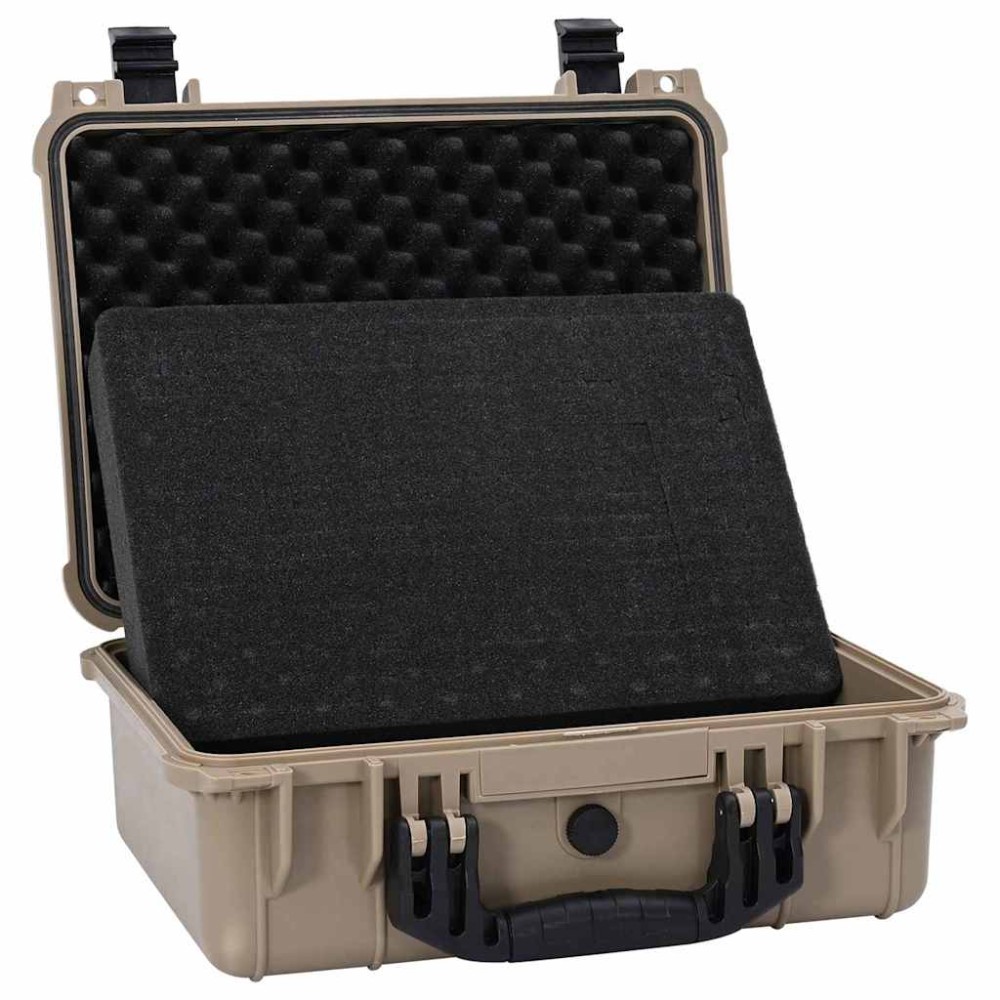 vidaXL Σκληρή βαλίτσα με αποθήκευση Άμμος 40,5 x 33 x 17,5 εκ.