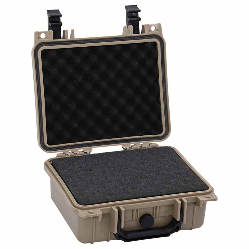 vidaXL Σκληρή βαλίτσα με αποθήκευση Άμμος 27 x 24,5 x 12,5 εκ.