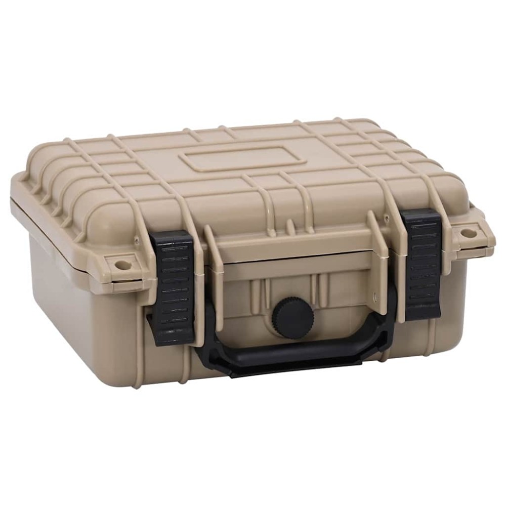 vidaXL Σκληρή βαλίτσα με αποθήκευση Άμμος 27 x 24,5 x 12,5 εκ.