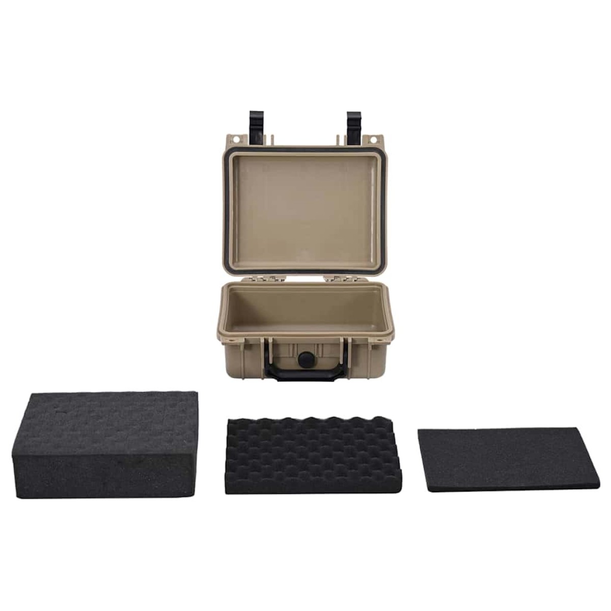 vidaXL Σκληρή βαλίτσα με αποθήκευση Άμμος 27 x 24,5 x 12,5 εκ.