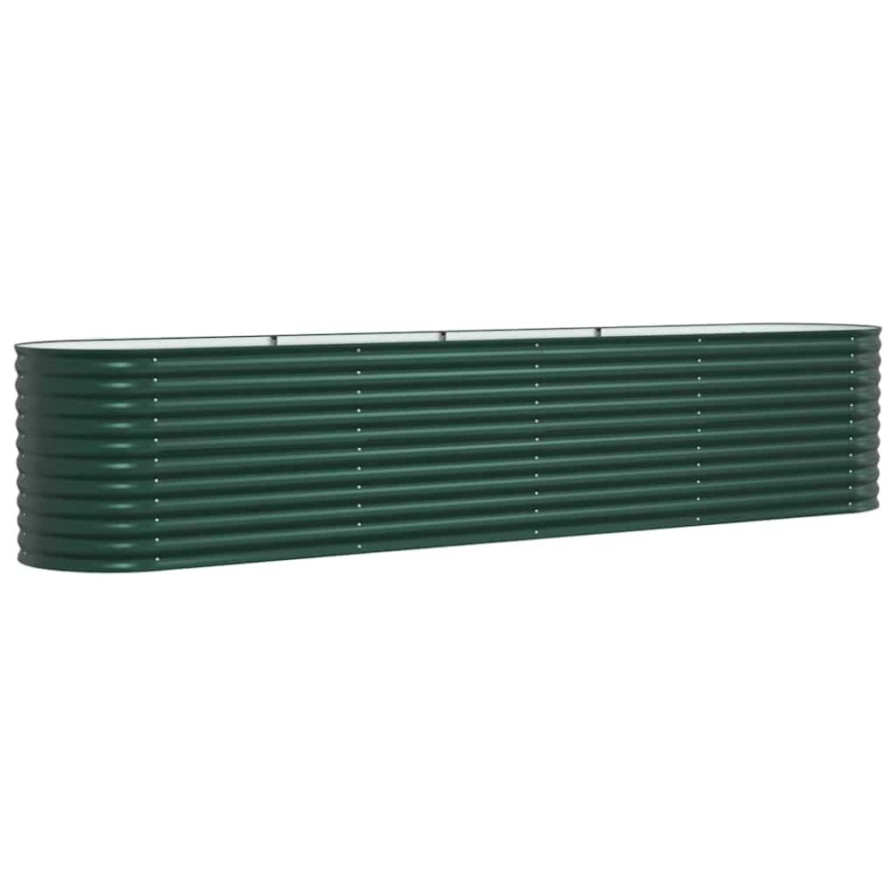 vidaXL Ανεβασμένο Κρεβάτι Πράσινο 400 x 80 x 81 cm Ατσάλι