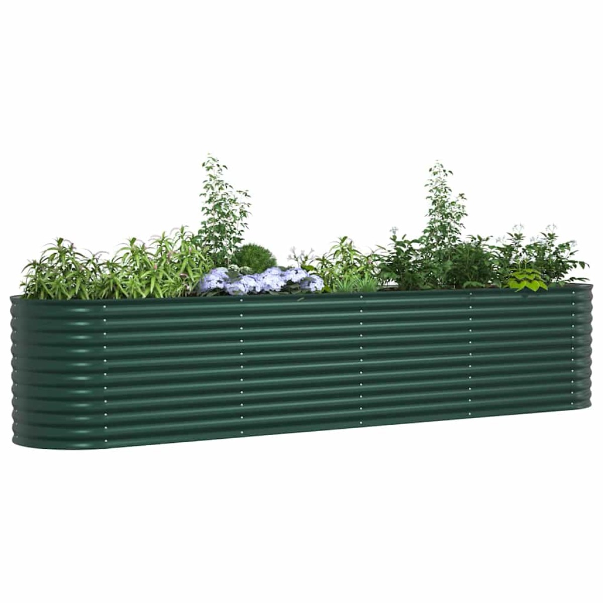 vidaXL Ανεβασμένο Κρεβάτι Πράσινο 400 x 80 x 81 cm Ατσάλι