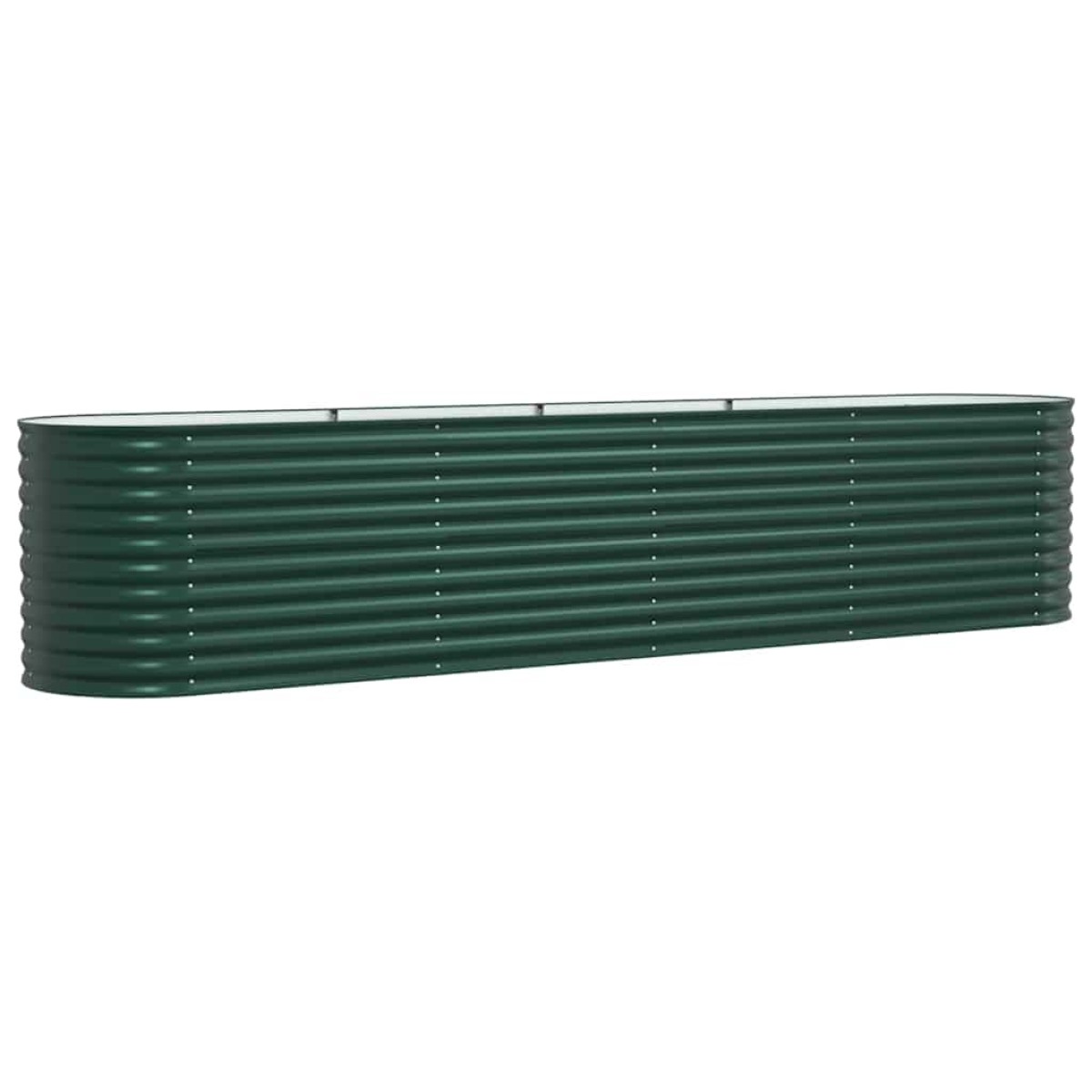 vidaXL Ανεβασμένο Κρεβάτι Πράσινο 400 x 80 x 81 cm Ατσάλι