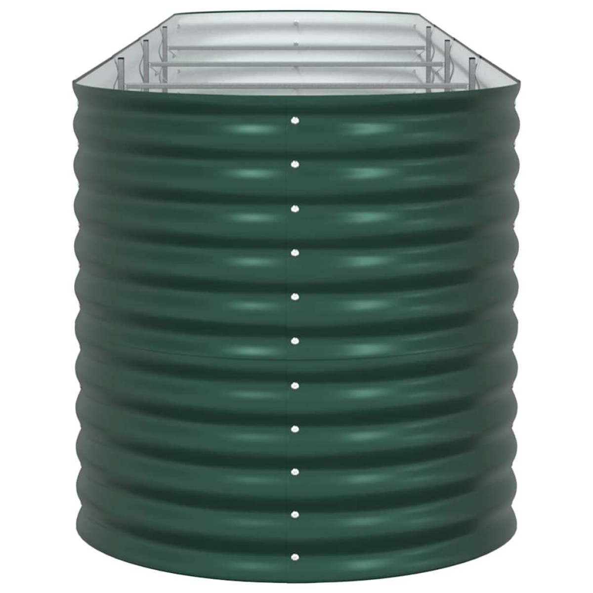 vidaXL Ανεβασμένο Κρεβάτι Πράσινο 400 x 80 x 81 cm Ατσάλι
