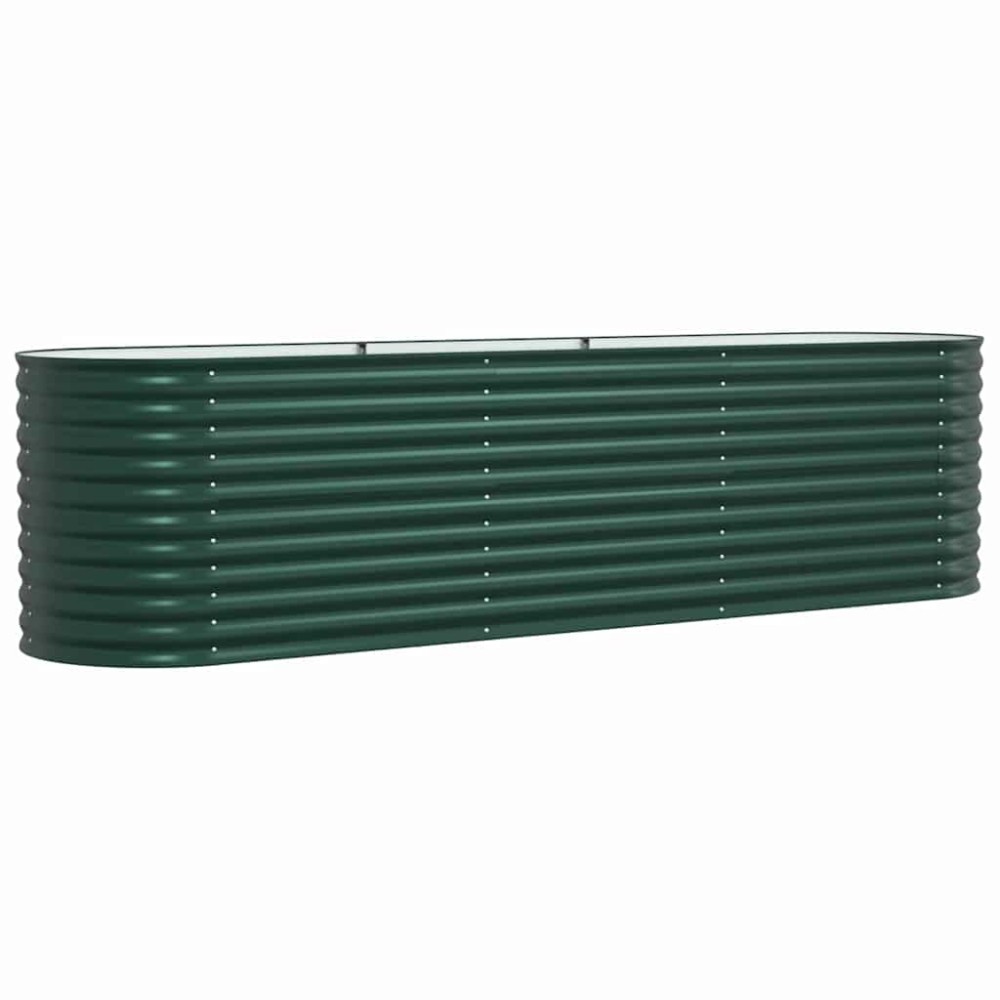 vidaXL Ανεβασμένο Κρεβάτι Πράσινο 320 x 80 x 81 cm Ατσάλι