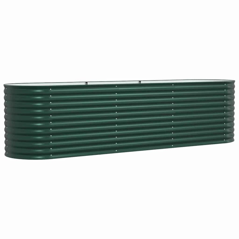 vidaXL Ανεβασμένο Κρεβάτι Πράσινο 320 x 80 x 81 cm Ατσάλι