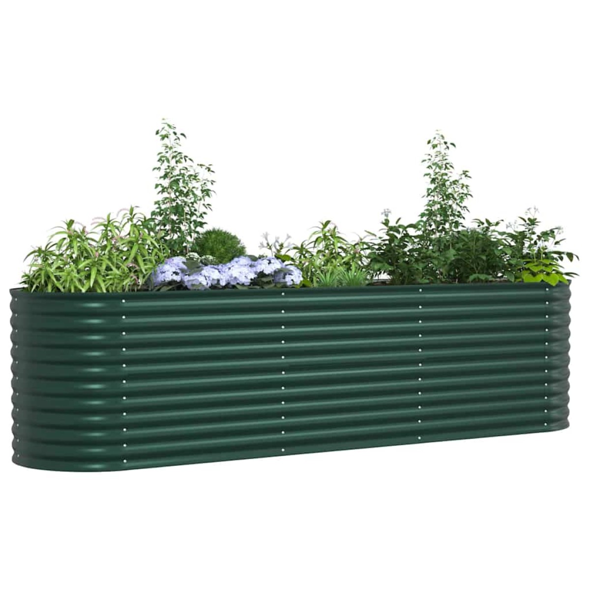 vidaXL Ανεβασμένο Κρεβάτι Πράσινο 320 x 80 x 81 cm Ατσάλι