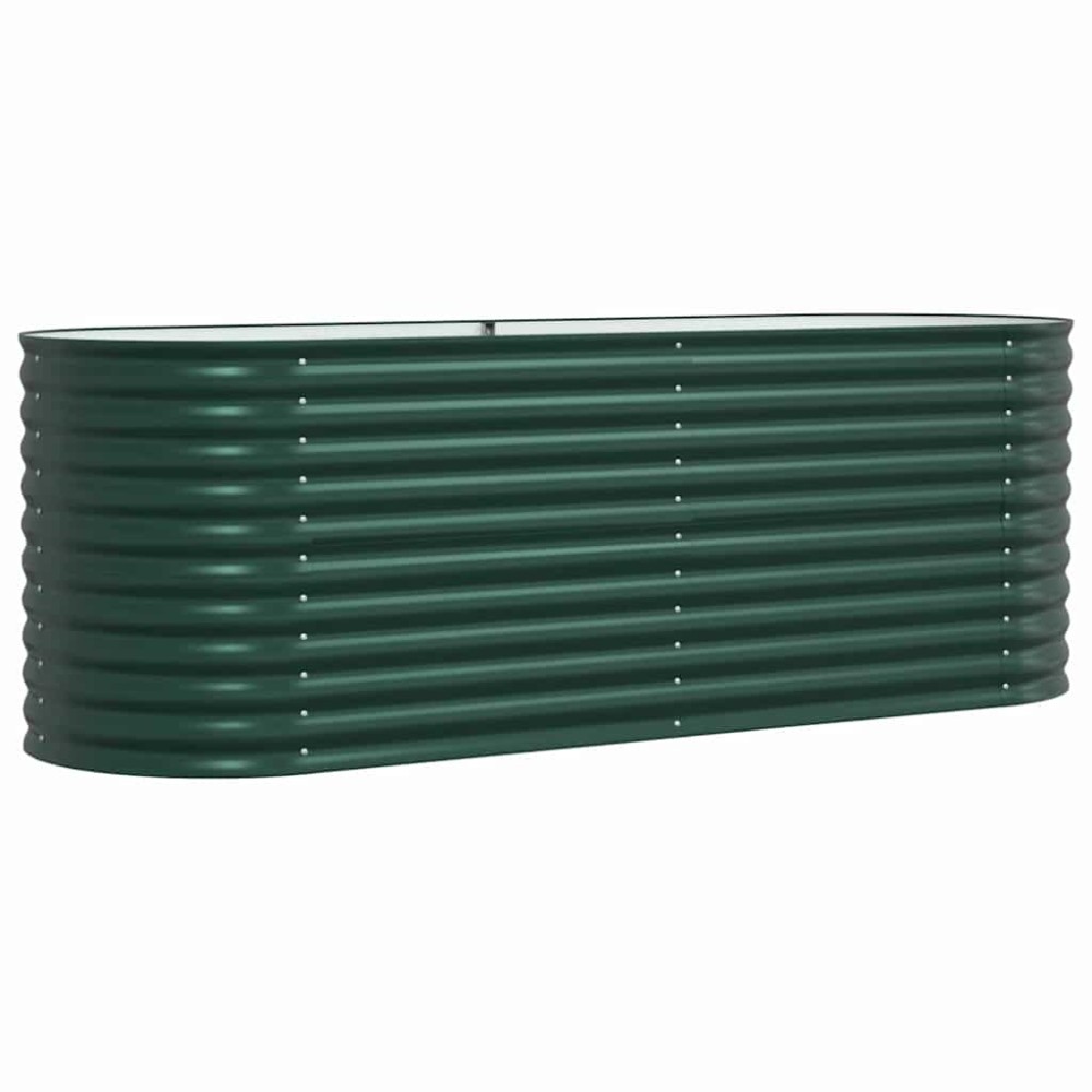 vidaXL Ανεβασμένο Κρεβάτι Πράσινο 240 x 80 x 81 cm Ατσάλι