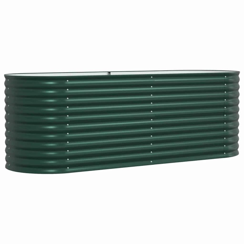vidaXL Ανεβασμένο Κρεβάτι Πράσινο 240 x 80 x 81 cm Ατσάλι