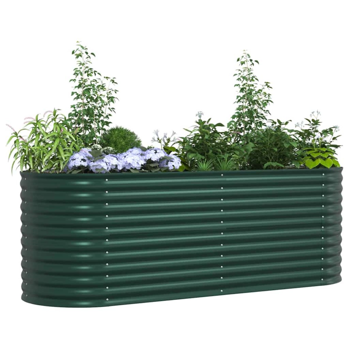 vidaXL Ανεβασμένο Κρεβάτι Πράσινο 240 x 80 x 81 cm Ατσάλι