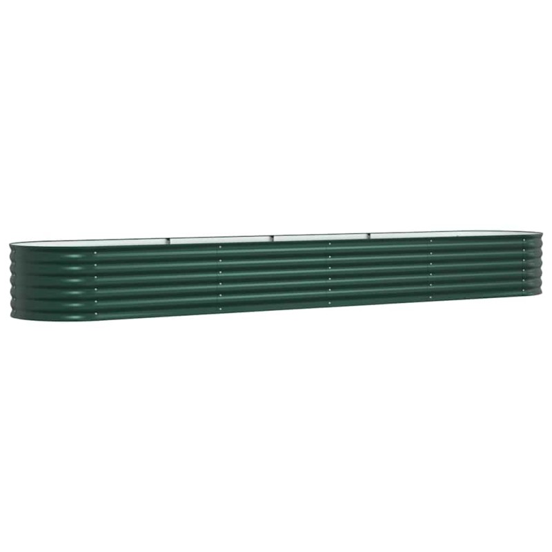 vidaXL Ανεβασμένο Κρεβάτι Πράσινο 400 x 80 x 44 cm Ατσάλι