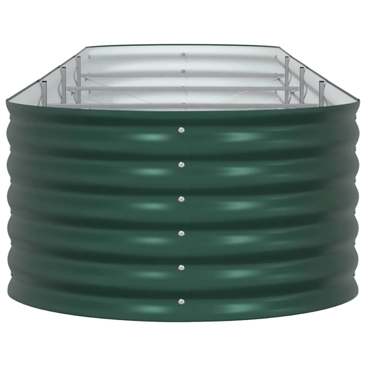 vidaXL Ανεβασμένο Κρεβάτι Πράσινο 400 x 80 x 44 cm Ατσάλι