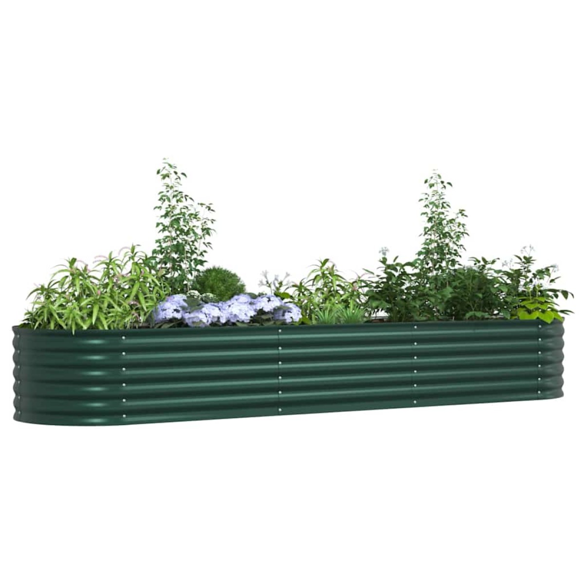 vidaXL Ανεβασμένο Κρεβάτι Πράσινο 320 x 80 x 44 cm Ατσάλι