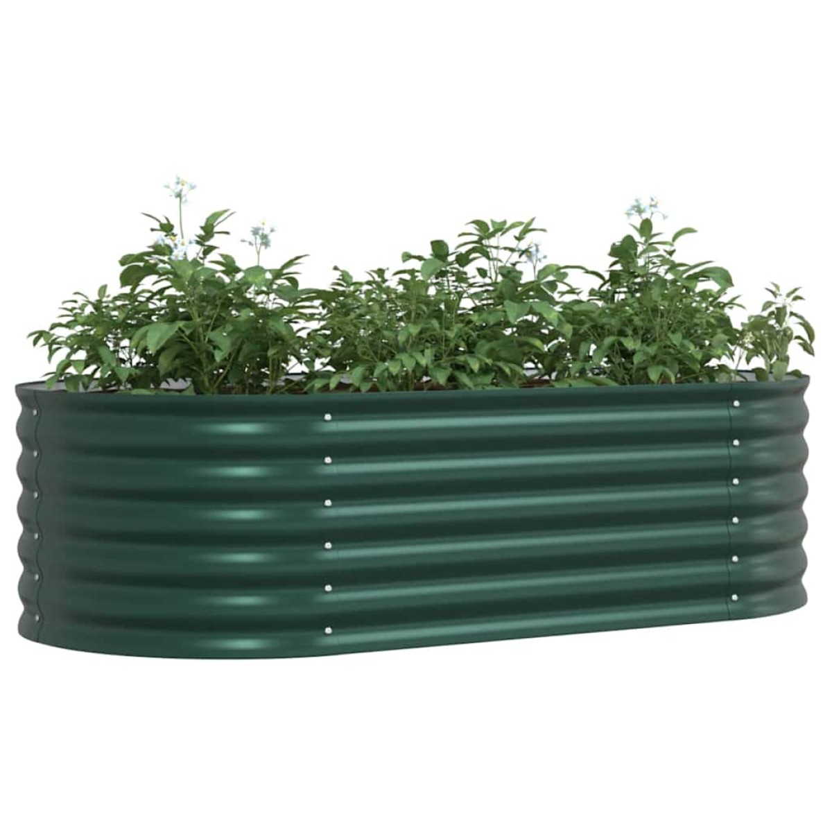 vidaXL Ανεβασμένο Κρεβάτι Πράσινο 160 x 80 x 44 cm Ατσάλι