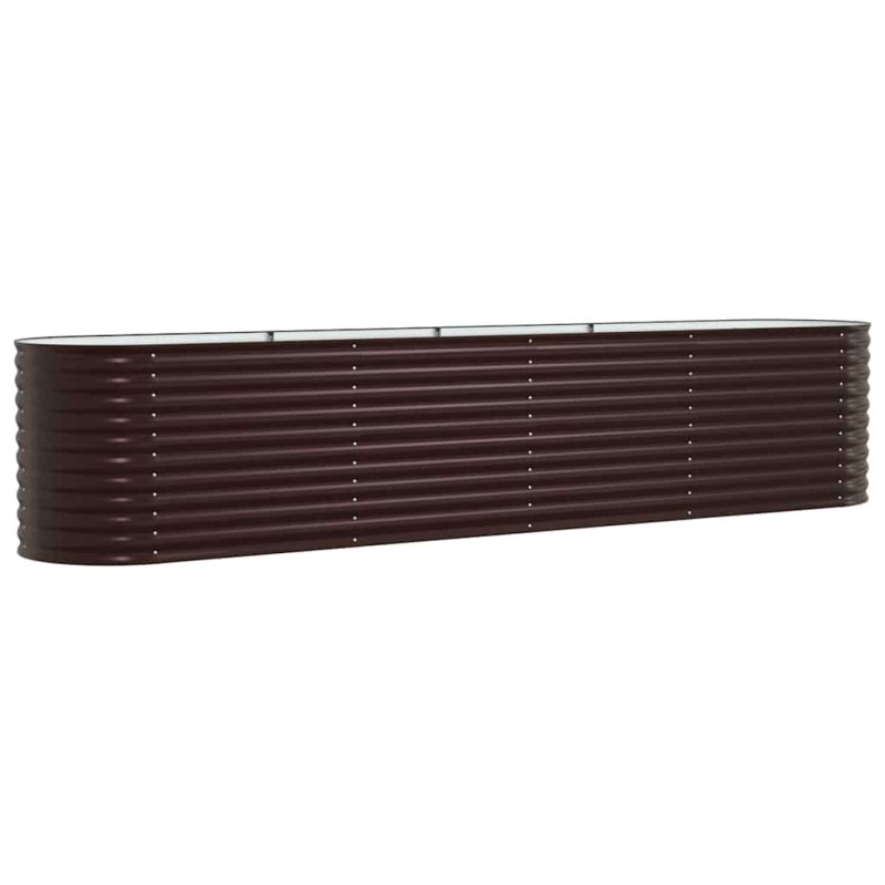 vidaXL Ανεβασμένο Κρεβάτι Καφέ 400 x 80 x 81 cm Ατσάλι
