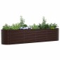 vidaXL Ανεβασμένο Κρεβάτι Καφέ 400 x 80 x 81 cm Ατσάλι