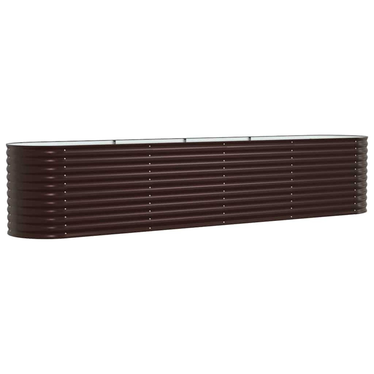 vidaXL Ανεβασμένο Κρεβάτι Καφέ 400 x 80 x 81 cm Ατσάλι