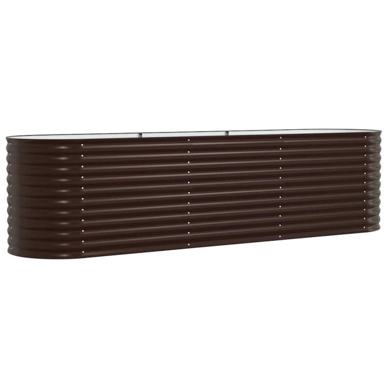 vidaXL Ανεβασμένο Κρεβάτι Καφέ 320 x 80 x 81 cm Ατσάλι