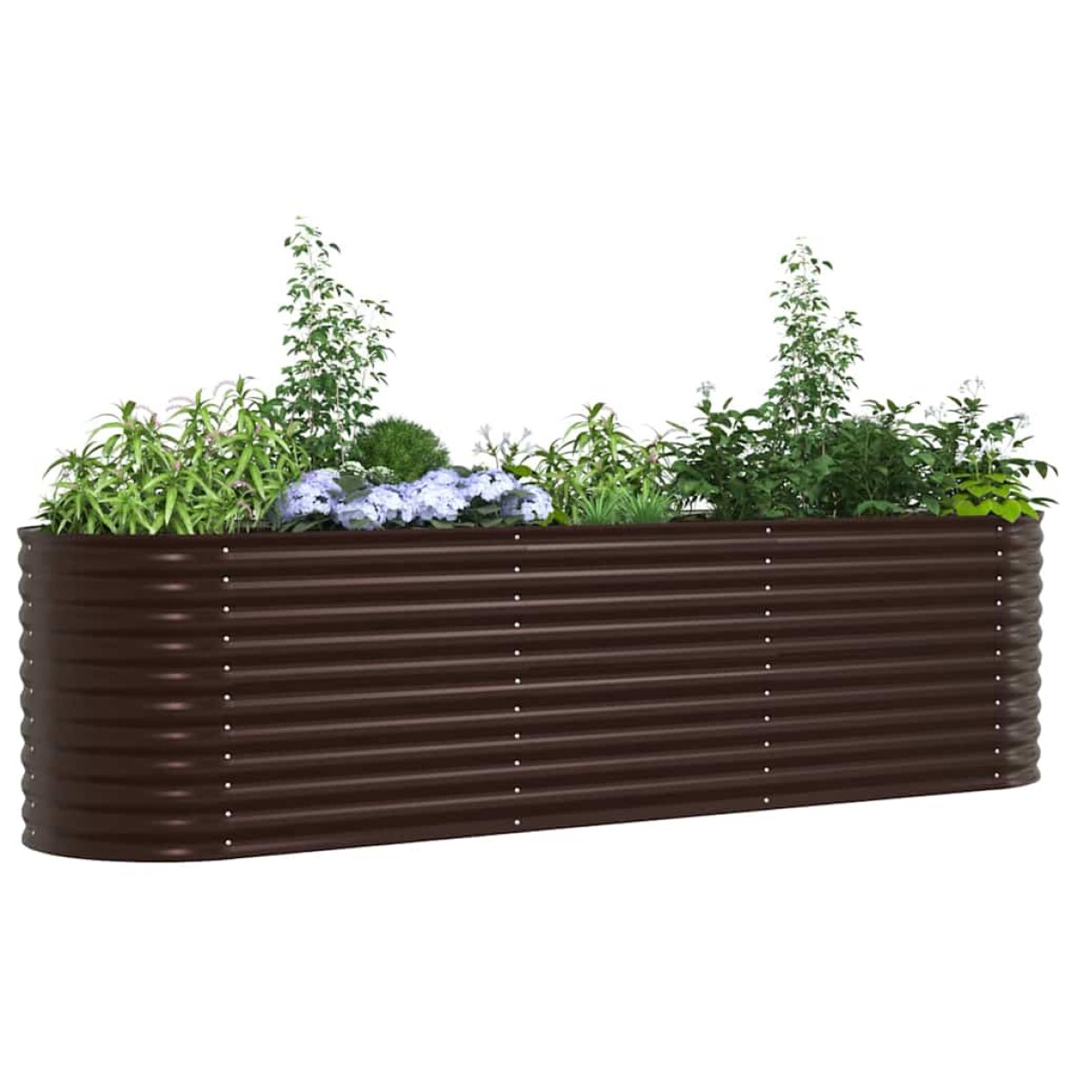 vidaXL Ανεβασμένο Κρεβάτι Καφέ 320 x 80 x 81 cm Ατσάλι