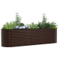 vidaXL Ανεβασμένο Κρεβάτι Καφέ 320 x 80 x 81 cm Ατσάλι