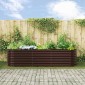 vidaXL Ανεβασμένο Κρεβάτι Καφέ 320 x 80 x 81 cm Ατσάλι