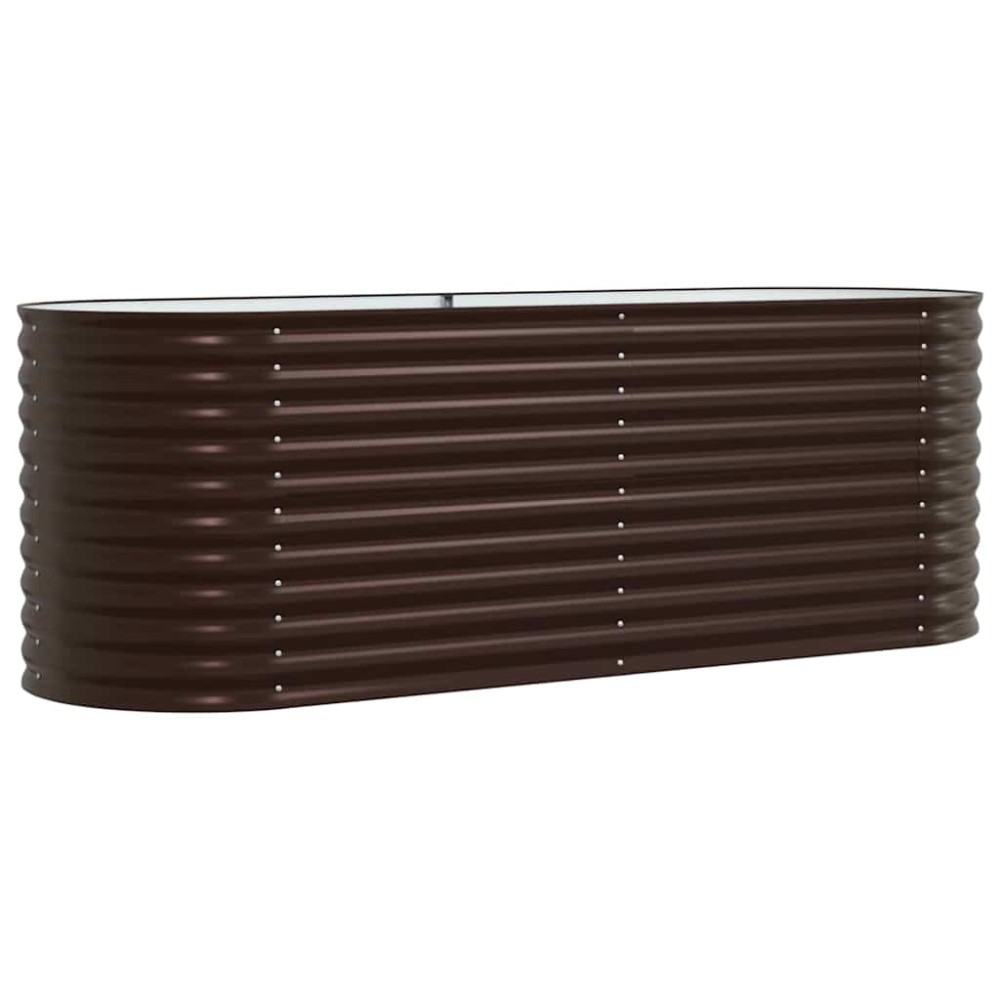 vidaXL Ανεβασμένο Κρεβάτι Καφέ 240 x 80 x 81 cm Ατσάλι