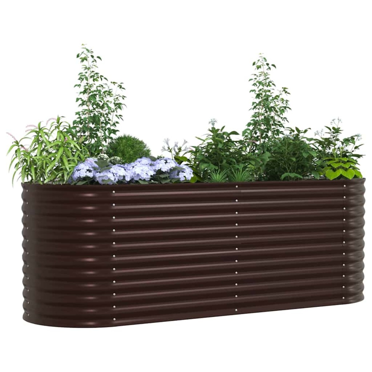 vidaXL Ανεβασμένο Κρεβάτι Καφέ 240 x 80 x 81 cm Ατσάλι