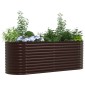 vidaXL Ανεβασμένο Κρεβάτι Καφέ 240 x 80 x 81 cm Ατσάλι