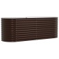 vidaXL Ανεβασμένο Κρεβάτι Καφέ 240 x 80 x 81 cm Ατσάλι