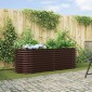 vidaXL Ανεβασμένο Κρεβάτι Καφέ 240 x 80 x 81 cm Ατσάλι