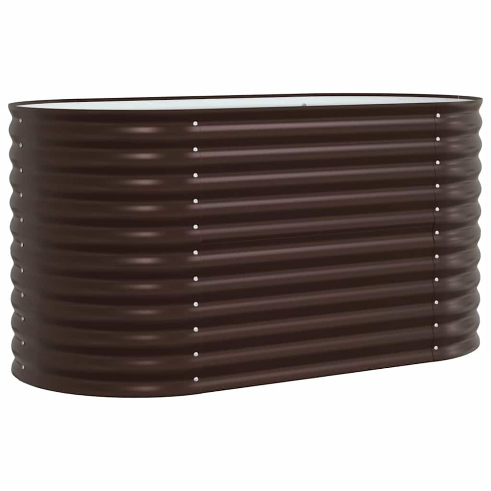vidaXL Ανεβασμένο Κρεβάτι Καφέ 160 x 80 x 81 cm Ατσάλι