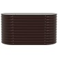 vidaXL Ανεβασμένο Κρεβάτι Καφέ 160 x 80 x 81 cm Ατσάλι