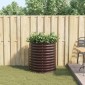 vidaXL Ανεβασμένο Κρεβάτι Καφέ 80 x 80 x 81 cm Ατσάλι