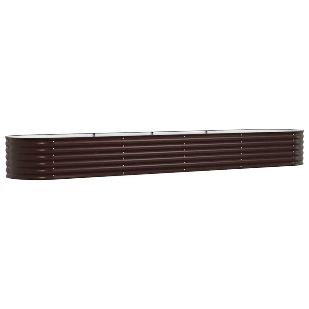 vidaXL Ανεβασμένο Κρεβάτι Καφέ 400 x 80 x 44 cm Ατσάλι