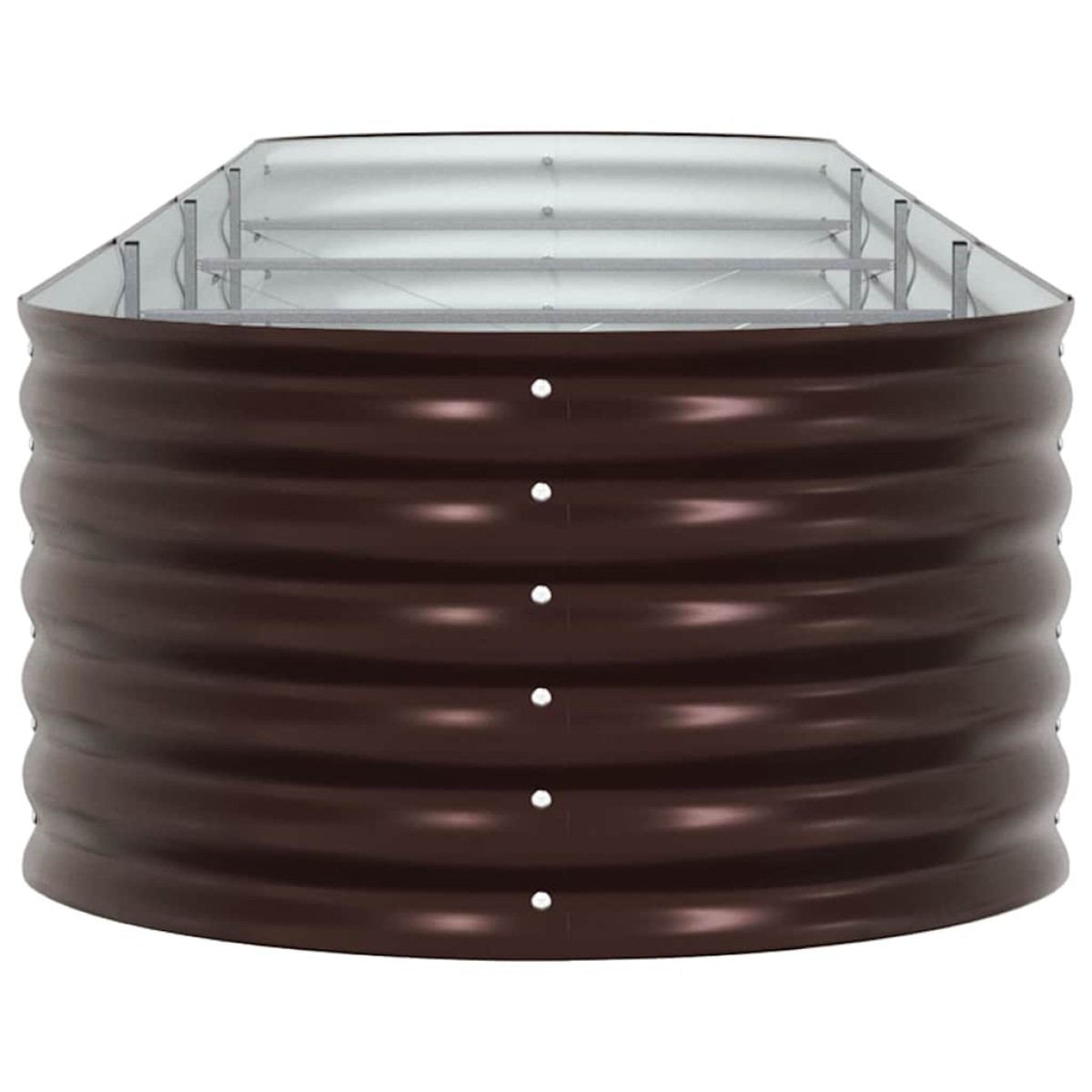 vidaXL Ανεβασμένο Κρεβάτι Καφέ 400 x 80 x 44 cm Ατσάλι